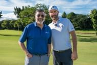 Rahul Singh with Dustin Johnson at International Series Philippines (Image via The International Series)