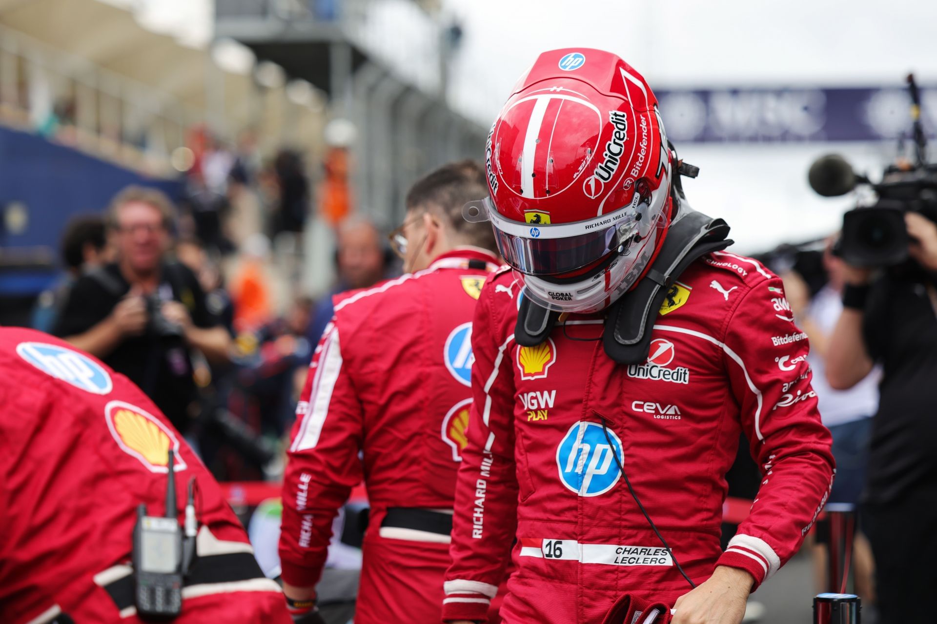 Ferrari&#039;s Charles Leclerc at the 2025 F1 Grand Prix of Brazil race weekend - Source: Getty
