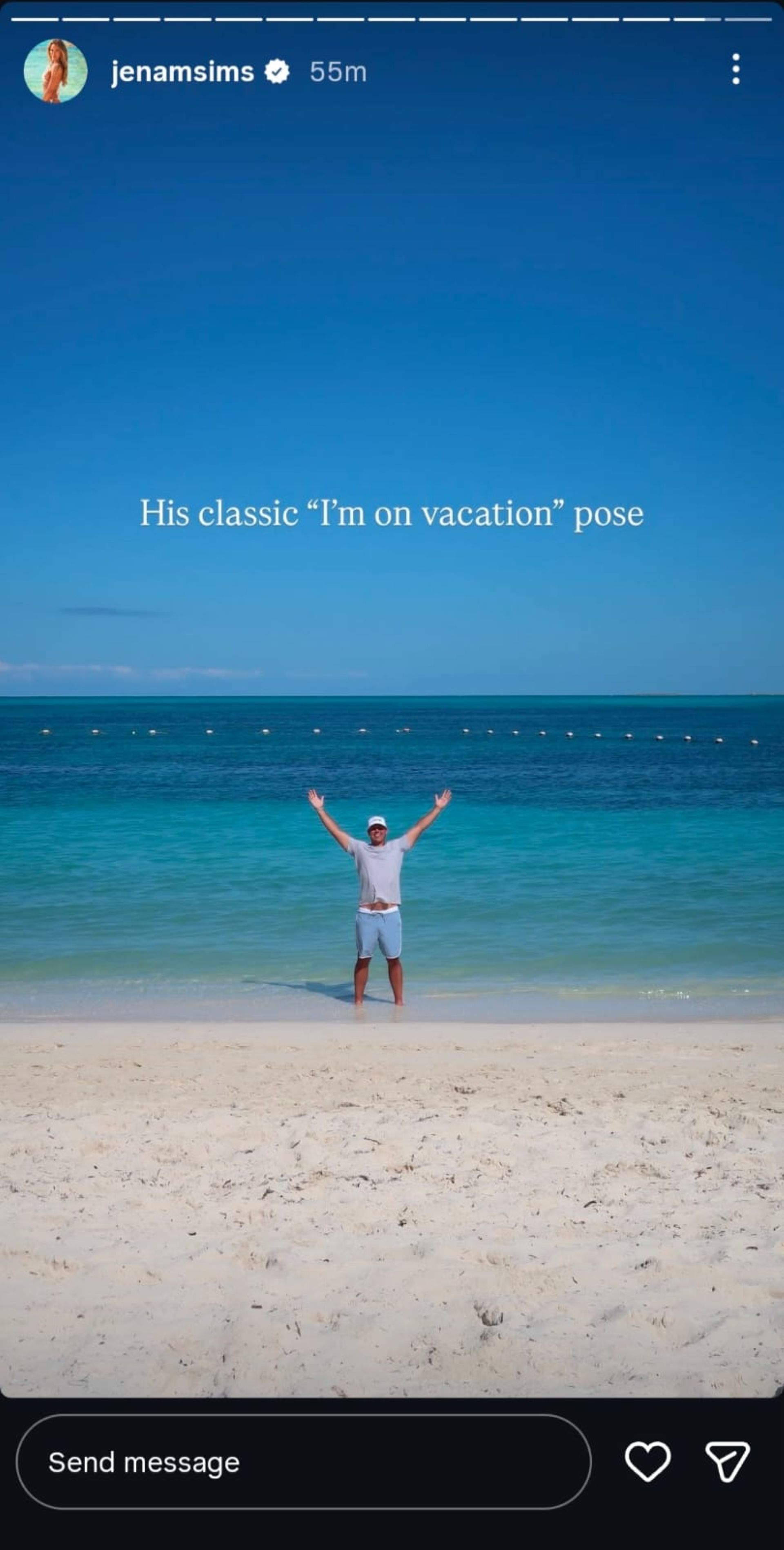 A screenshot from Jena Sims&#039; Instagram story (via @jenamsims)