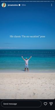 A screenshot from Jena Sims' Instagram Story (via @jenamsims)