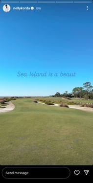 A still from Nelly Korda's Instagram story (Image credit: via @nellykorda)