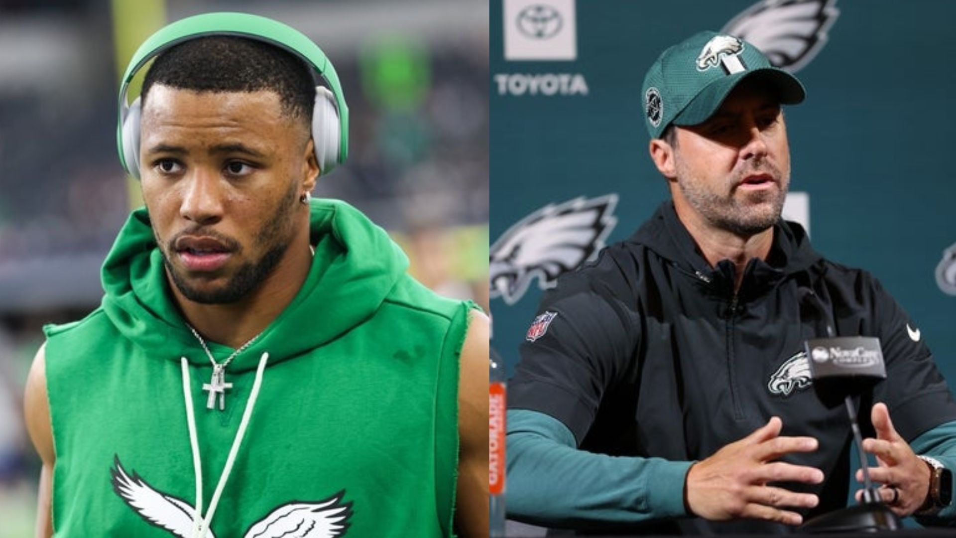 Saquon Barkley and Kevin Patullo (Source: Imagn)