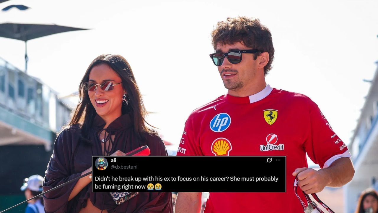 "Didn't he break up with his ex to focus on his career?": Fans react to Charles Leclerc announcing his engagement to girlfriend Alexandra Saint-Mleux