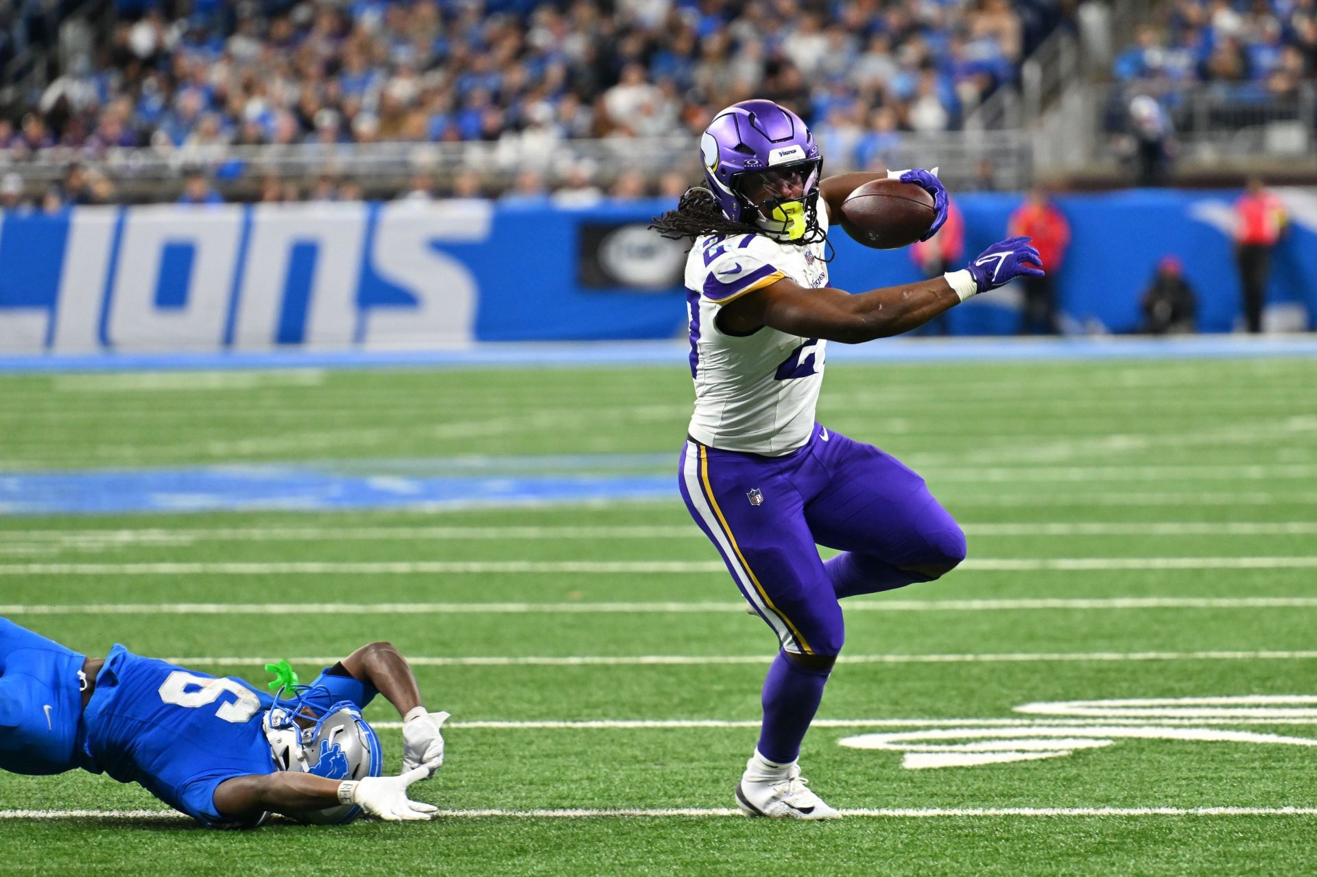 Jordan Mason at Vikings at Lions - Source: Getty