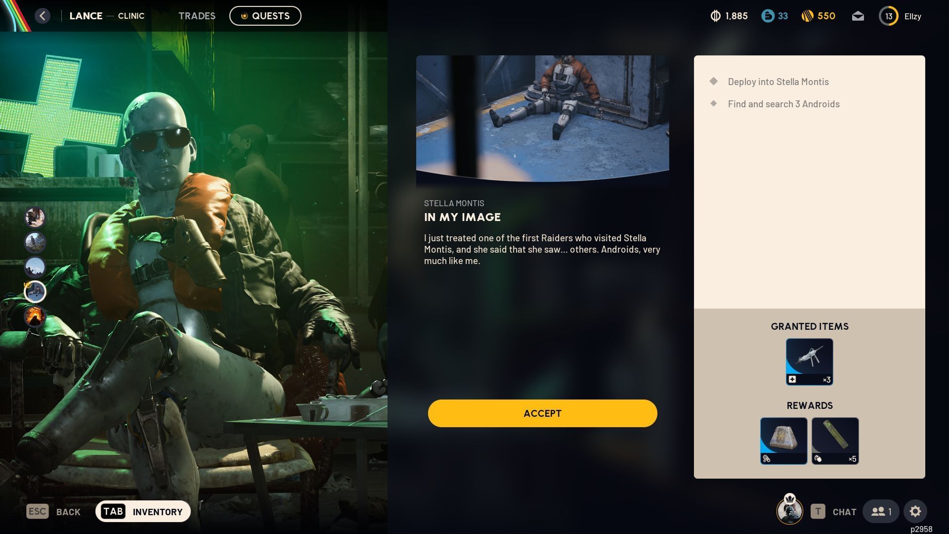 In My Image quest available is from trader Lance (Image via SK Gaming || Embark Studios)