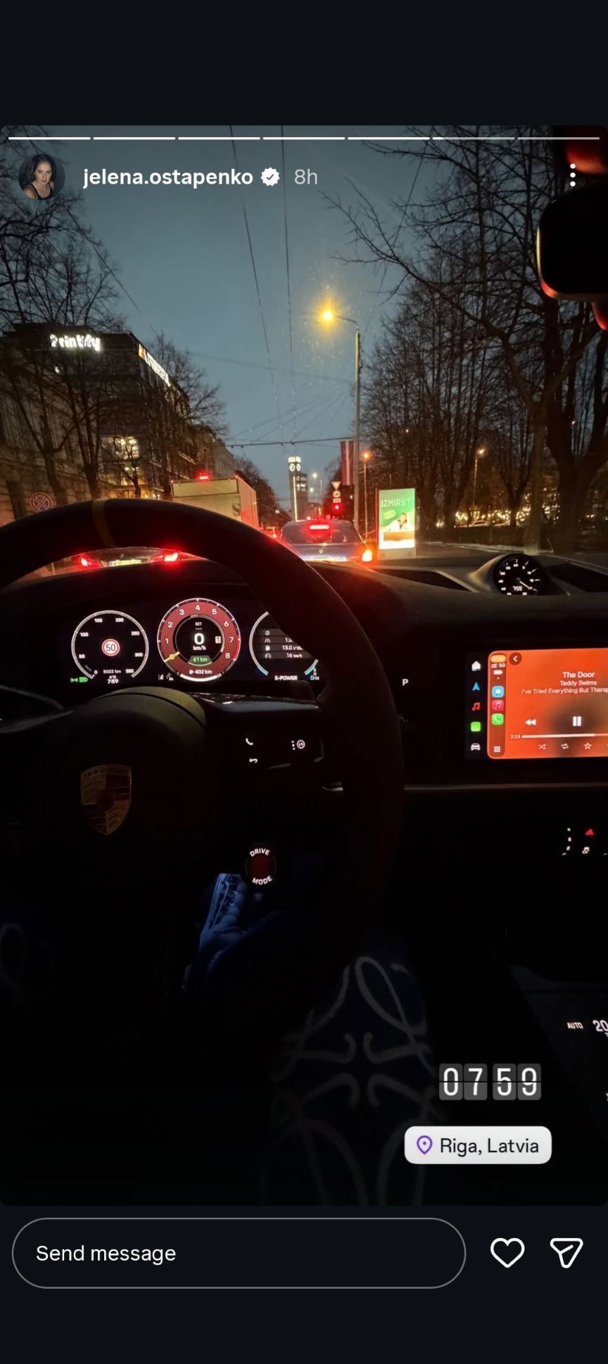 Instagramový příběh Ostapenkové