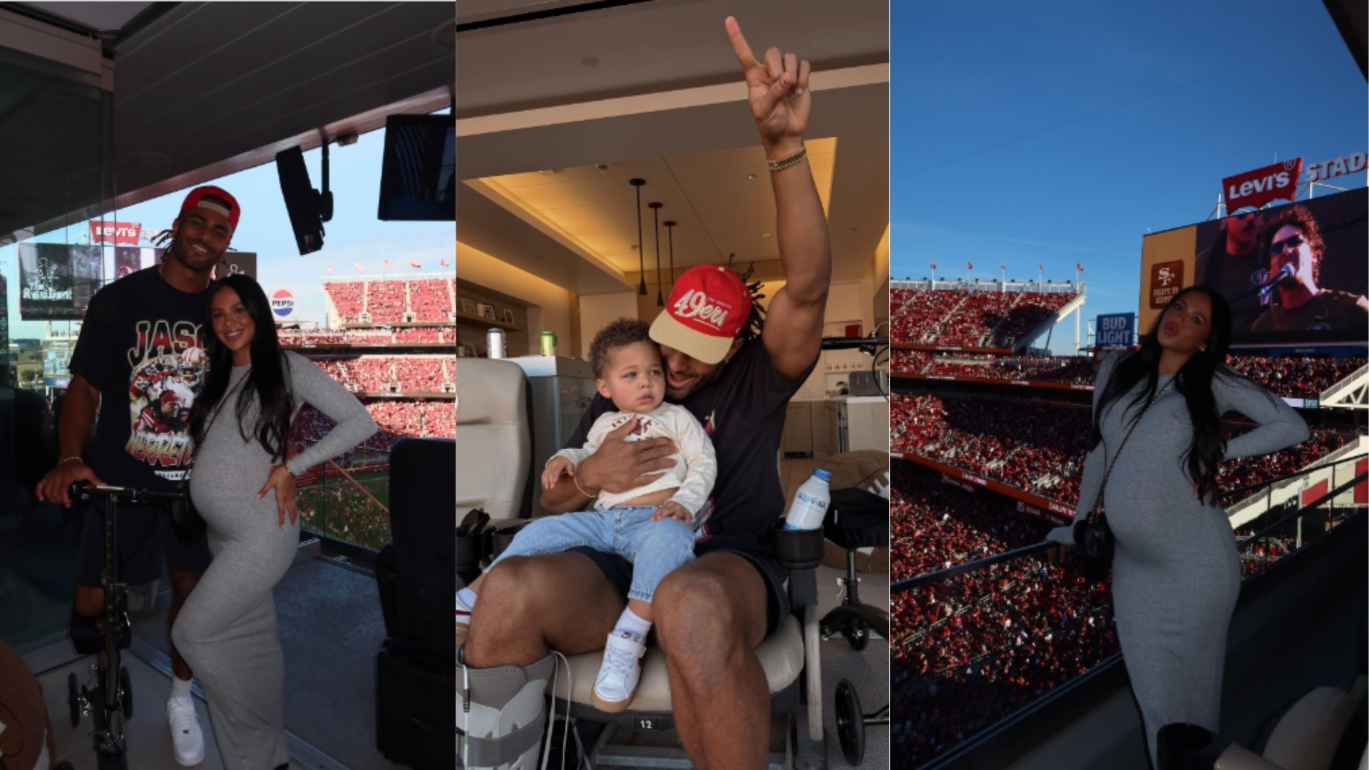 The Warner&#039;s took is San Francisco 49ers gameday from the box at Levi&#039;s Stadium. (Photos via Sydney Warner&#039;s Instagram)
