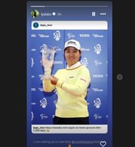 Lydia Ko praises Nasa Hataoka’s Toto Japan Classic triumph with heartfelt message/@lydsko