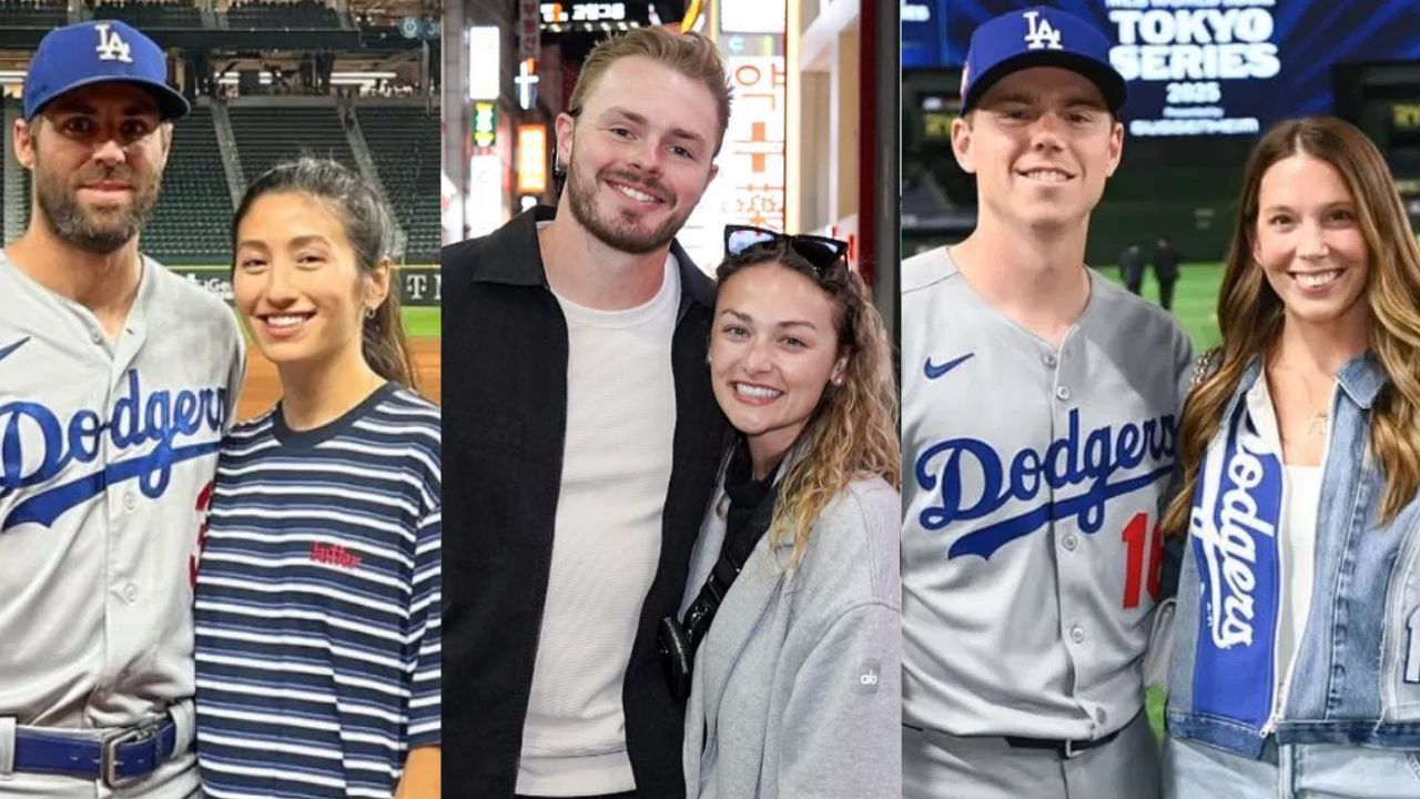 Chris Taylor with his wife, Mary (L), Gavin Lux with his wife, Molly (C), Will Smith with his wife, Cara (R) (Images from - Instagram.com/@mktaylor808, Instagram.com/@therealgavinlux, Instagram.com/@caramartinellsmith) 
