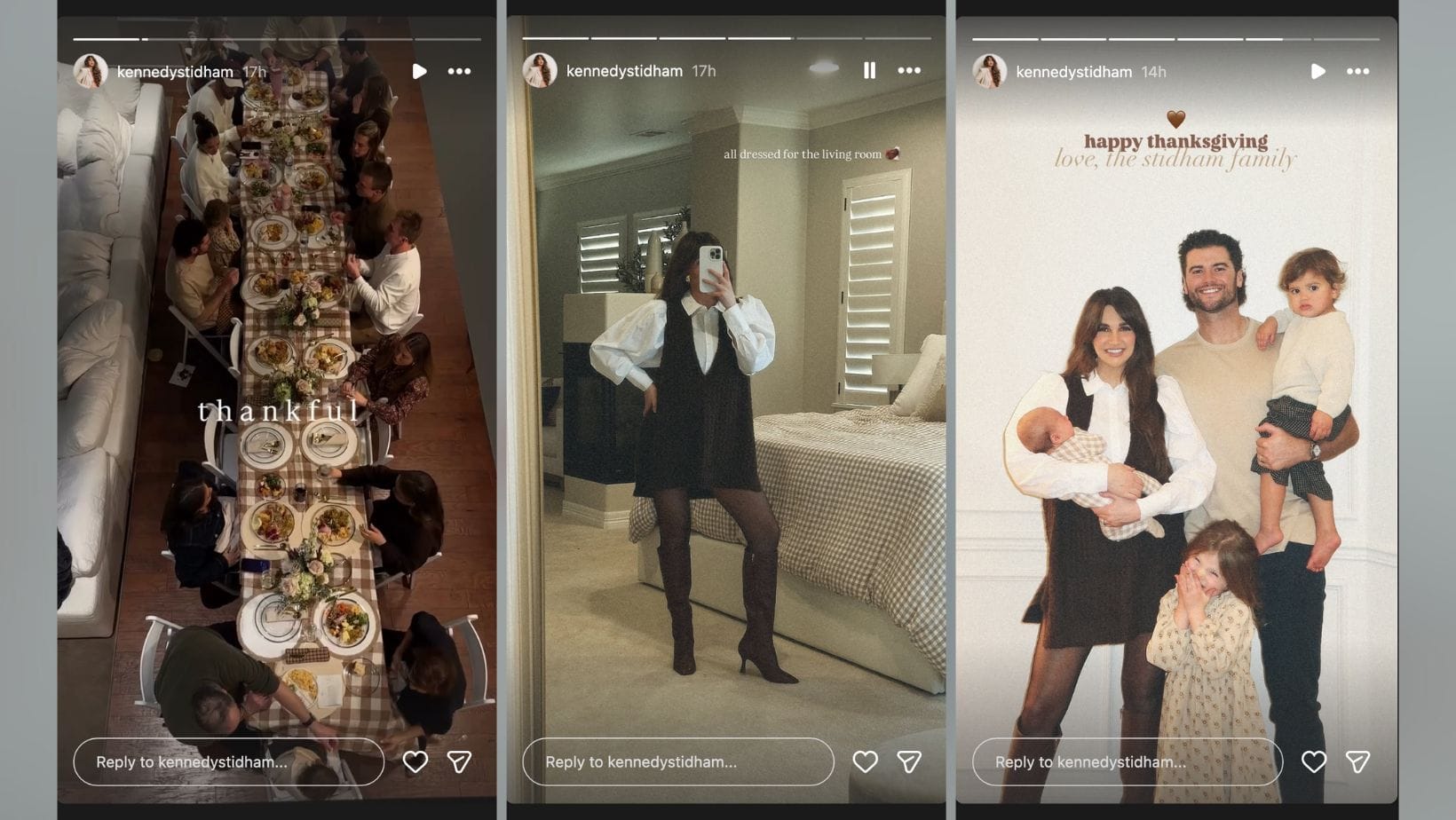 Manželka Jarretta Stidhama Kennedy zdieľa filmový pohľad na špeciálny Deň vďakyvzdania (Image Credit: @kennedystidham/IG)