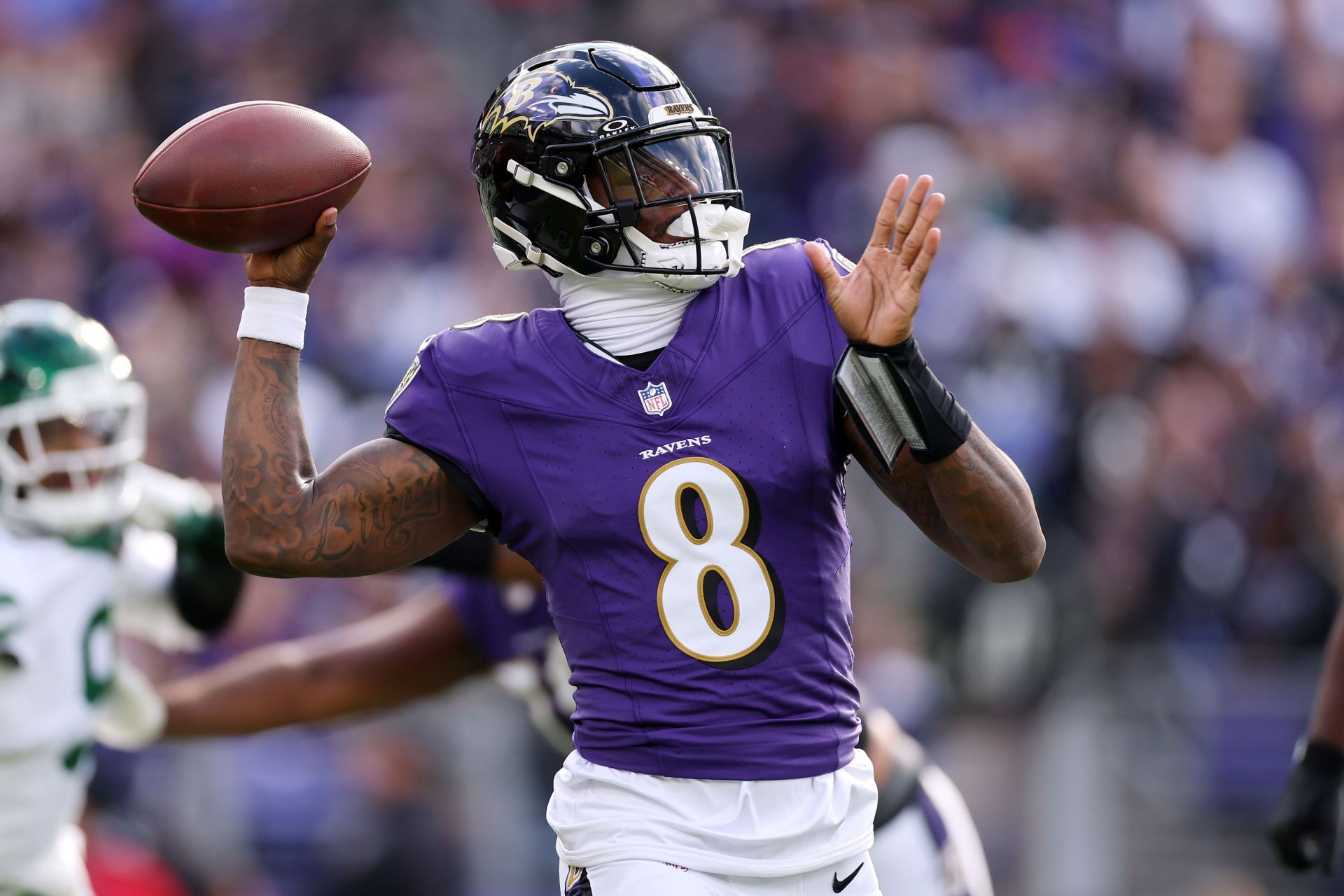 Lamar Jackson at New York Jets v Baltimore Ravens - Source: Getty