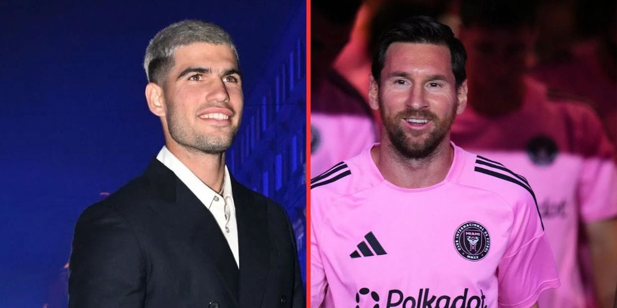 Carlos Alcaraz (left), Lionel Messi (right), Sources: Getty