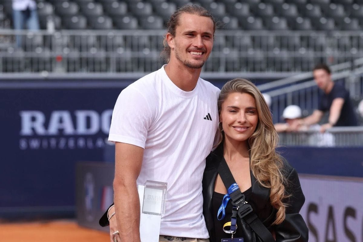 Alexander Zverev and his girlfriend, Sophia Thomalla - Source: Getty