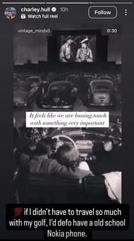 Vintage reel ( via Charley Hull's Instagram handle)