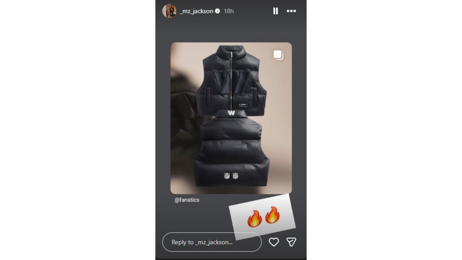 Regina Jackson showed love to Kristin Juszczyk and her latest designs. (Credit: @_mz_jackson)