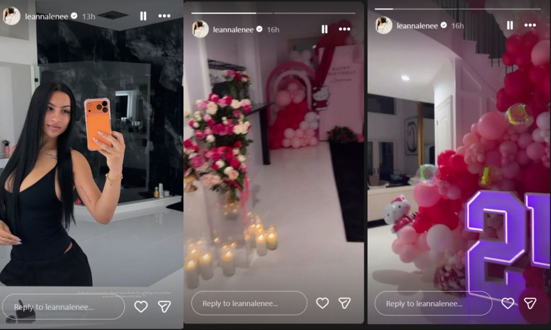 Travis Hunter&rsquo;s wife, Leanna Lenee, offers a glimpse of her birthday celebration/@leannalenee