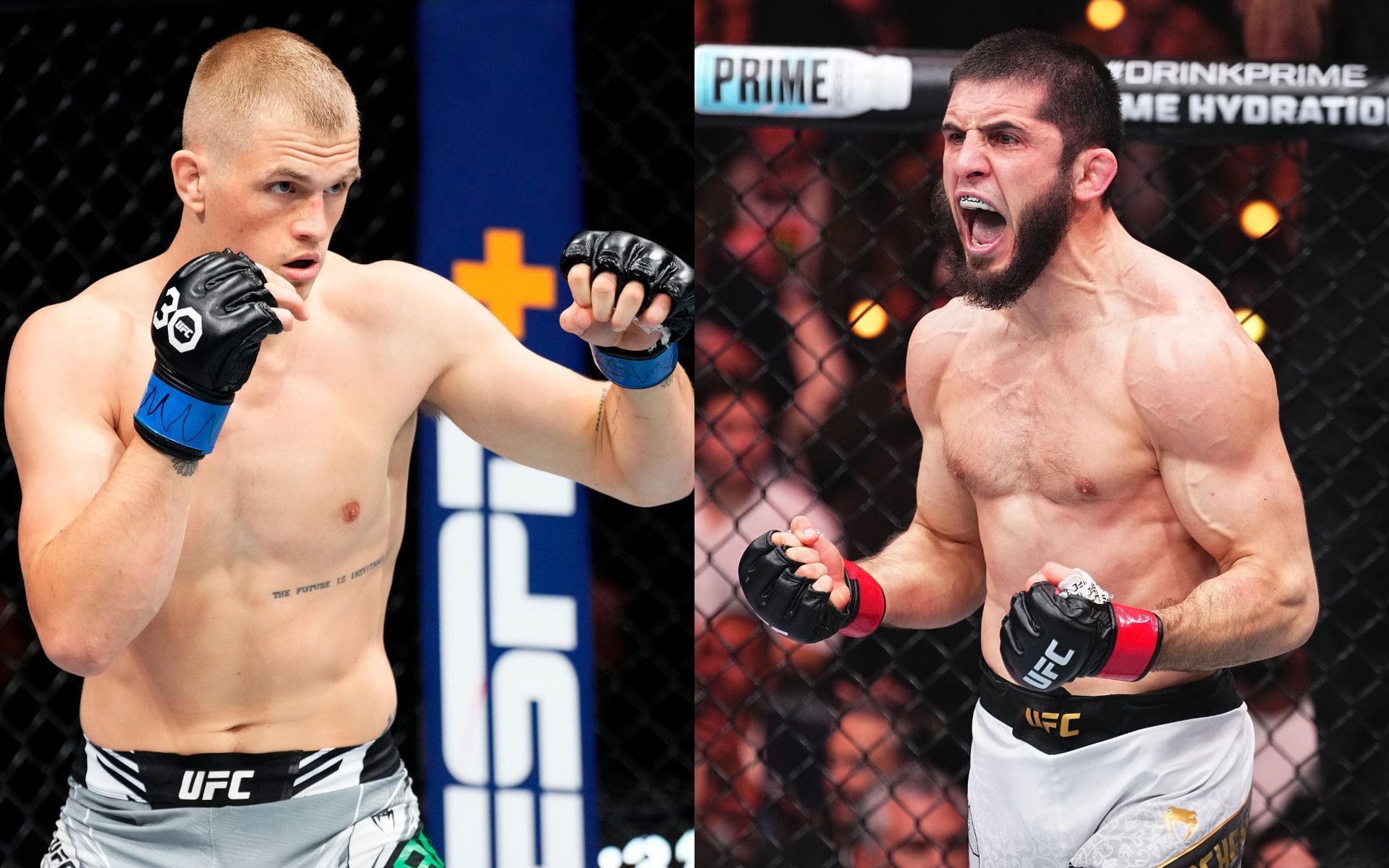 Ian Garry (left) has called for a title shot against Islam Makhachev (right) after UFC Qatar win. [Images courtesy: Getty Images]