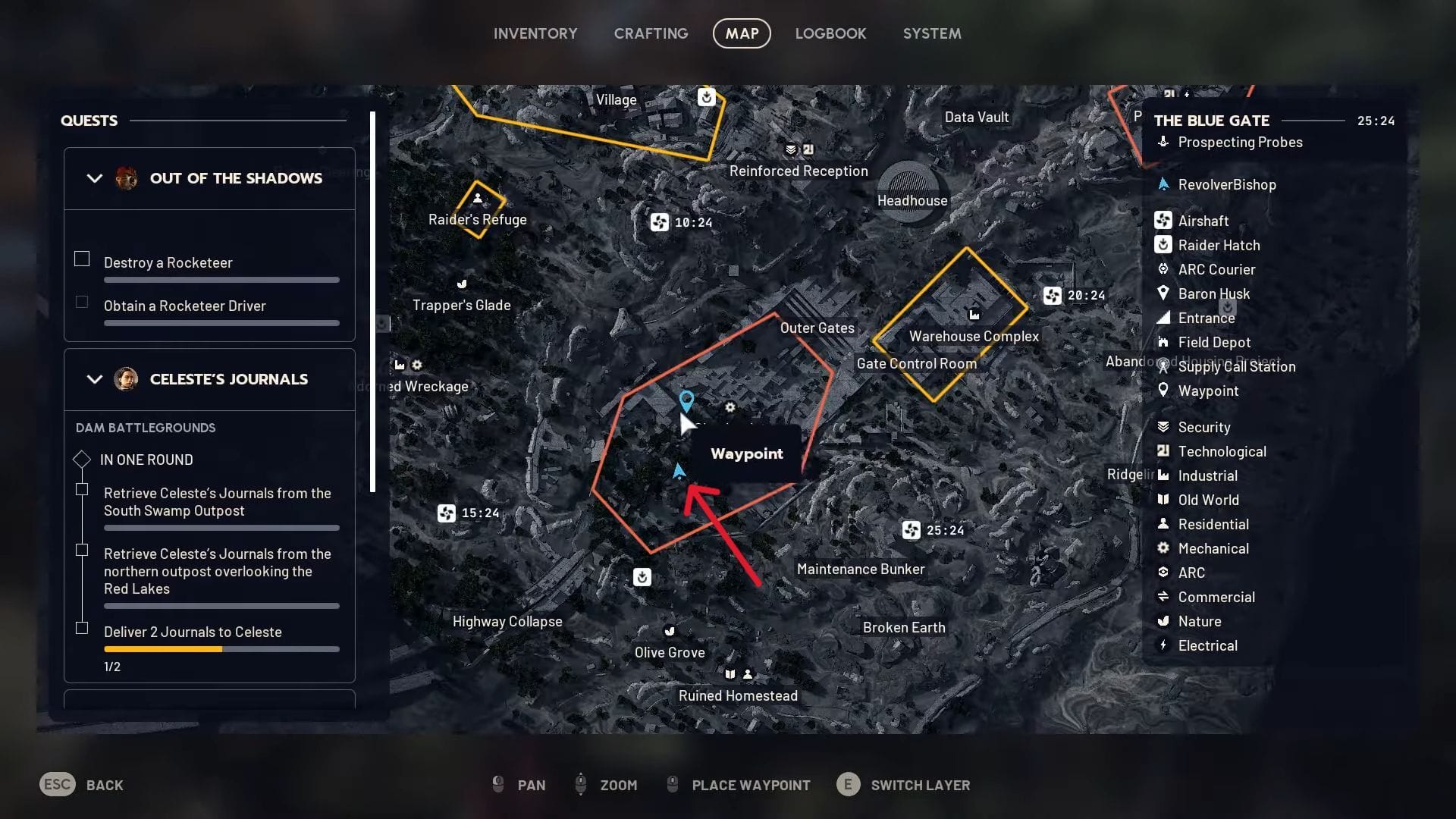 Umístění klíčové karty Armored Patrol a výchozí bod úkolu Armored Transport (Obrázek přes Embark Studios || YouTube/@nickkokimiko)