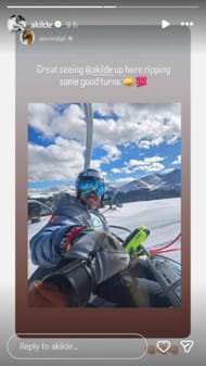 Screenshot of Kilde's Instagram story.