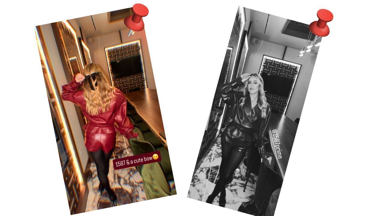 In PIC: Brittany Mahomes shows off wine-colored leather dress with black  stilettos while checking in from Patrick Mahomes' 1587 Prime steakhouse