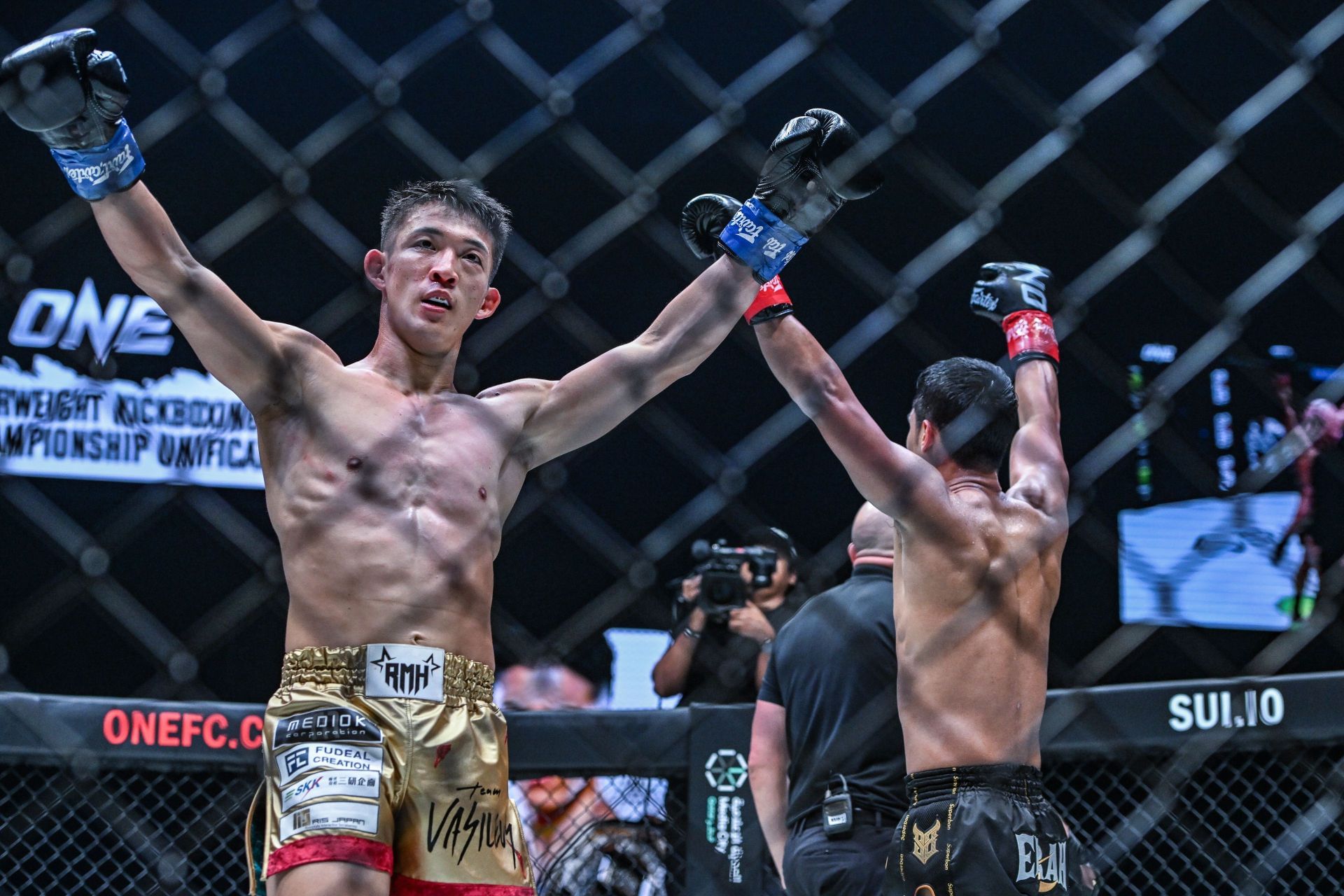 Masaaki Noiri (left) believes he is destined to cross paths with Superbon (right) again. [Image: ONE Championship]