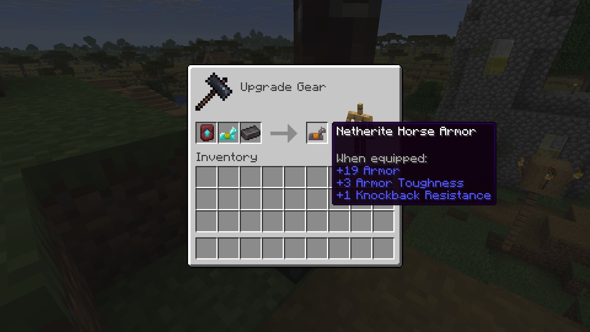 Netherite horse armor stats (Image via Mojang)