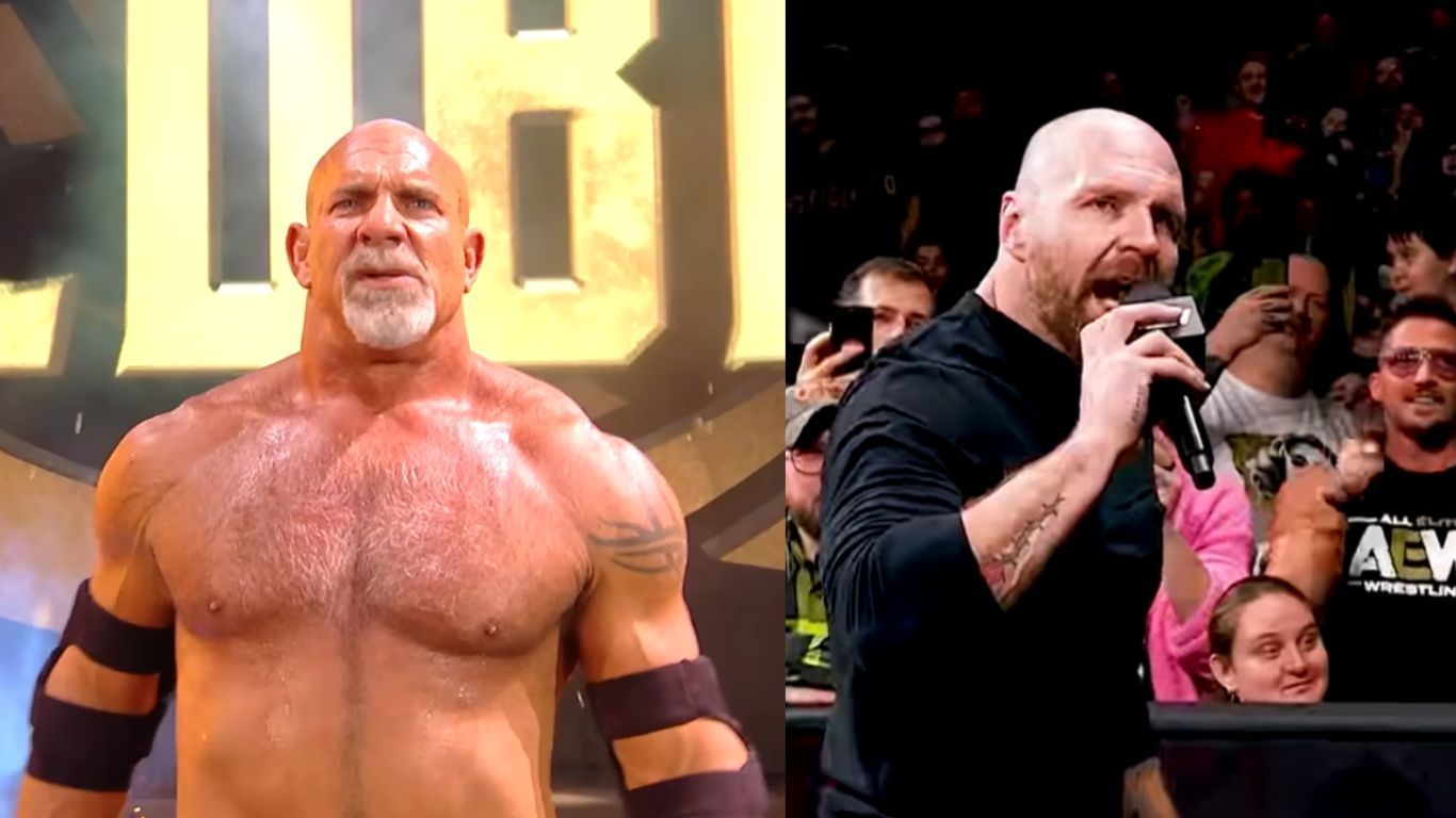 Goldberg (left) and Jon Moxley (right) [Images via WWE vault
