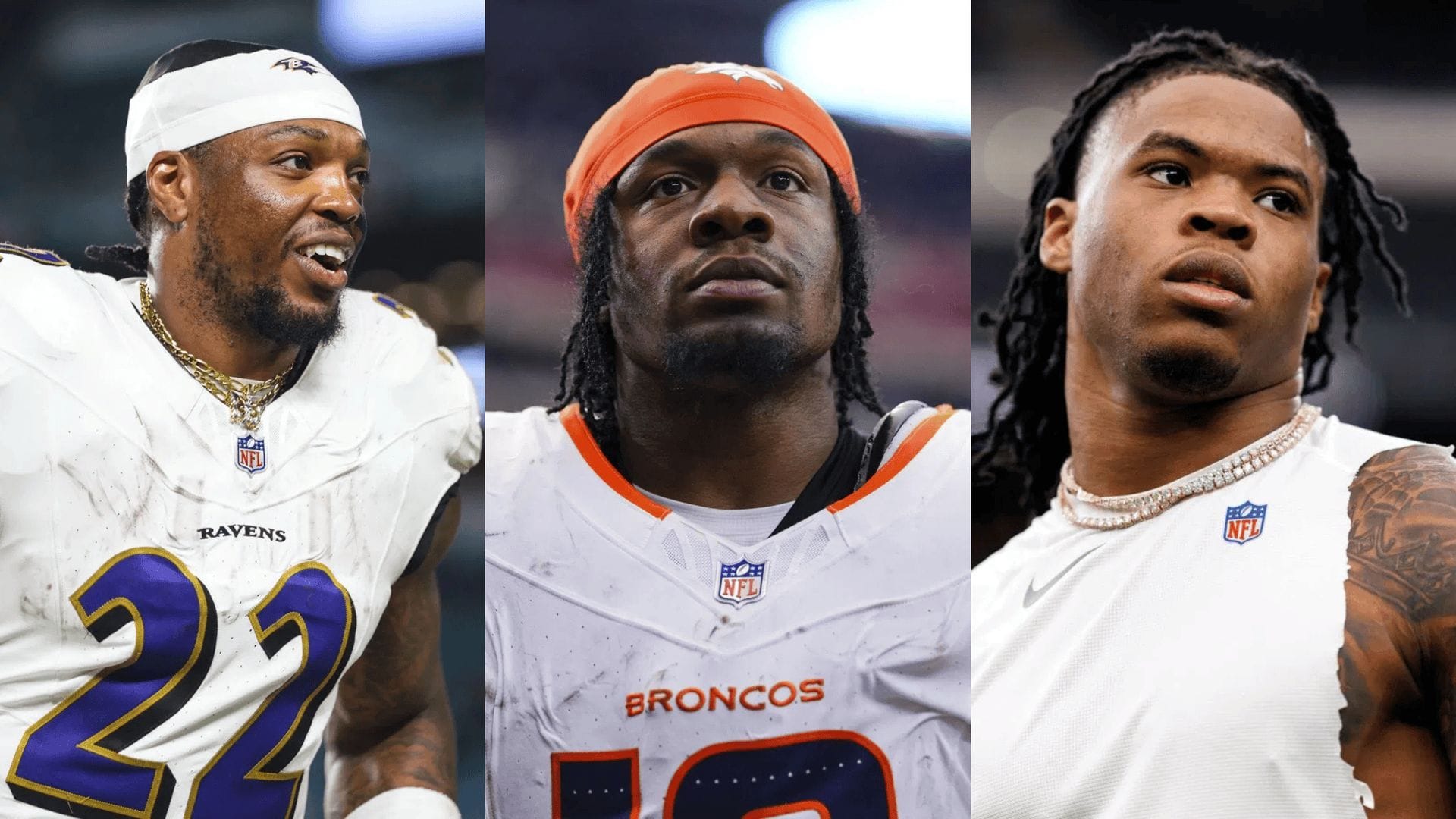 Week 13 Fantasy Football RB Rankings and Picks feat. Derrick Henry, Quinshon Judkins, RJ Harvey, Devin Neal - Source: Getty