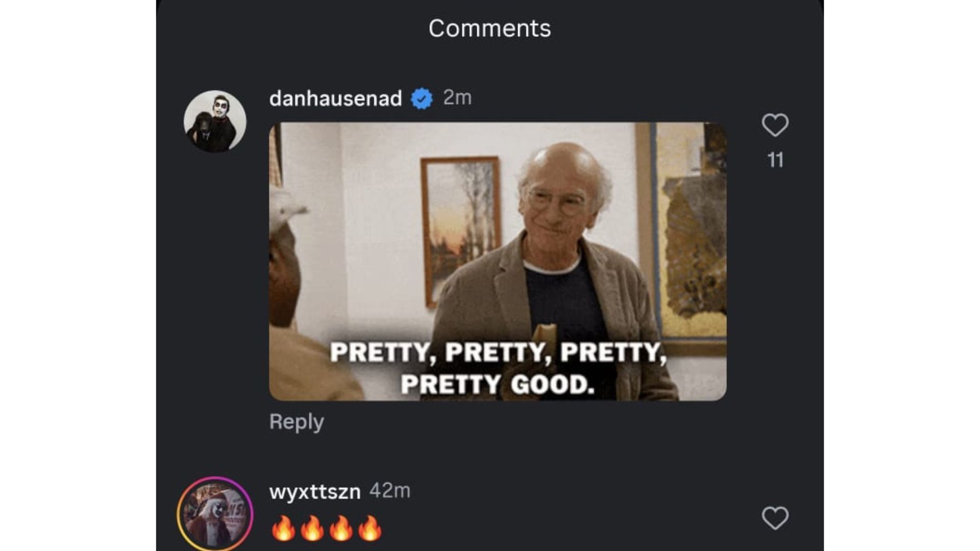 Screenshot of Danhausen&#039;s message to CM Punk, Cody Rhodes, Jade Cargill, and Ricky Saints [Image via @cmpunk on Instagram]