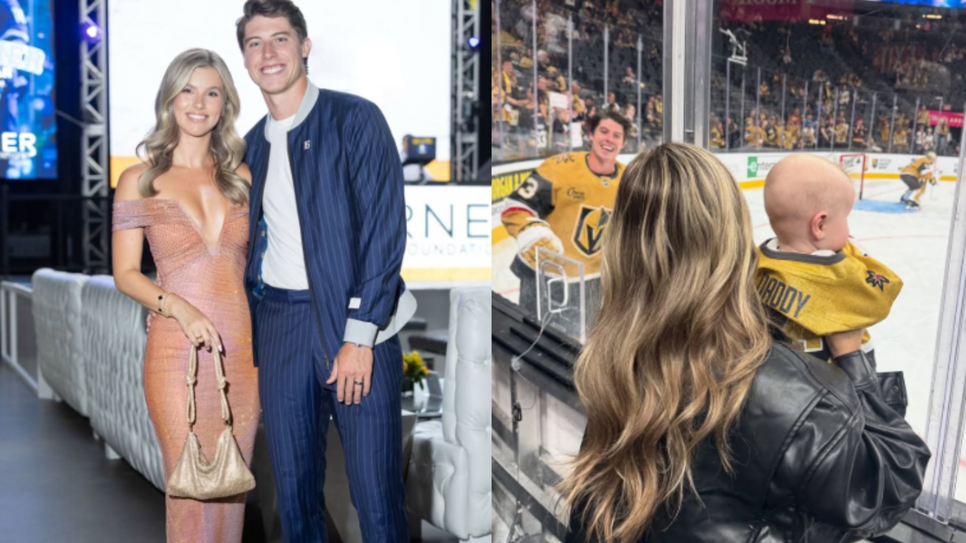 Mitch Marner wife Stephanie and son Miles rock 