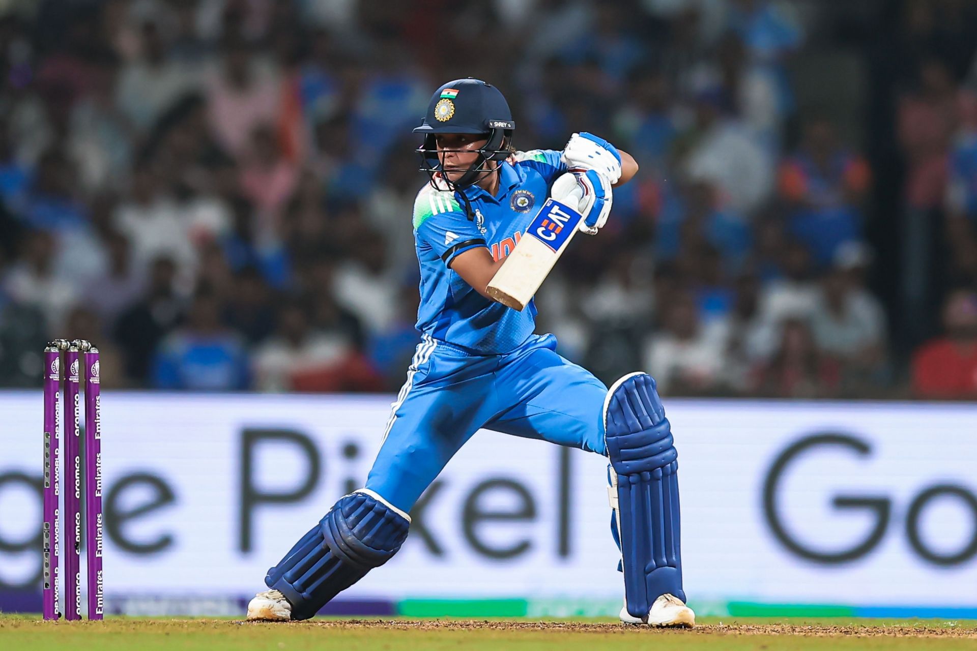 Harmpreet Kaur is playing her fifth ODI World Cup. Source: Getty