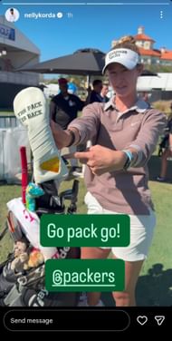 A screenshot taken from Nelly Korda's Instagram story - Image credit: via @nellykorda