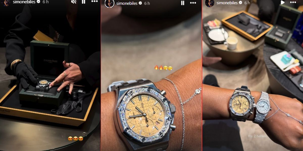 Screenshot of Simone Biles&#039; Instagram stories. 