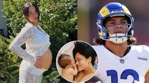 Puka Nacua's ex Hallie Aiono drops intimate showering snap with 25-day-old newborn son amid paternity suit drama with Rams WR