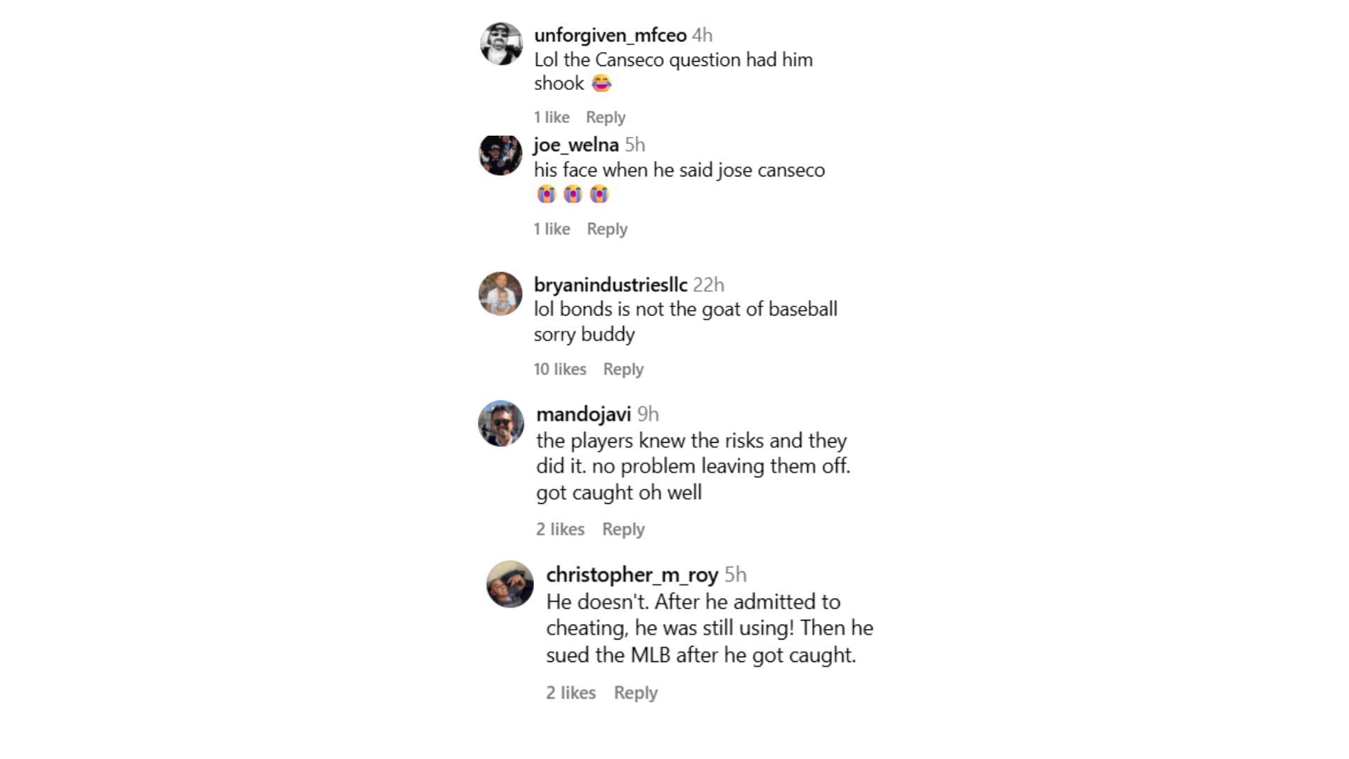 Instagram comments on the post by TODAY (Source: Instagram @todayshow)