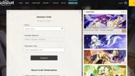 How to use the Genshin Impact Luna III redeem codes on the website (Image via HoYoverse)