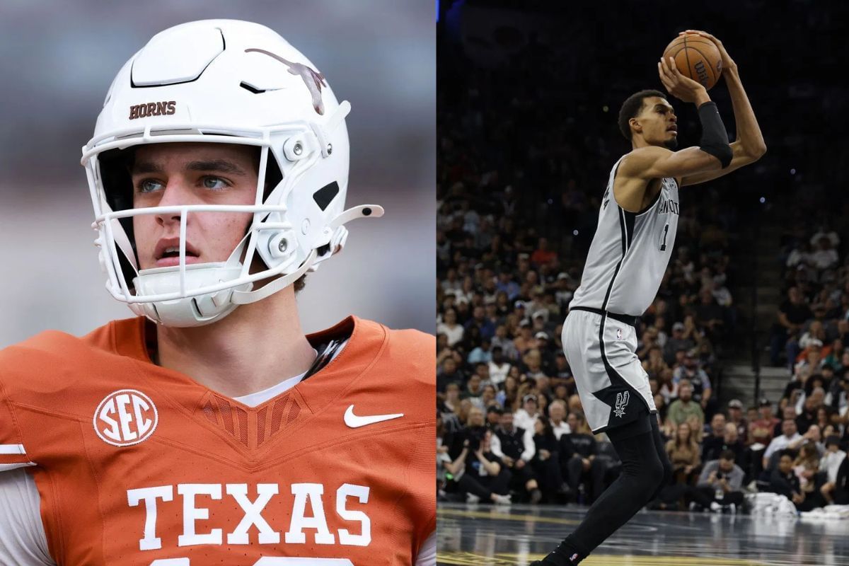 CFB fans react to Victor Wembanyama being less excited on meeting Texas QB  (Image Credits - GETTY)