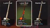 Acquired the Lava rod in Fish It (Image via Roblox)