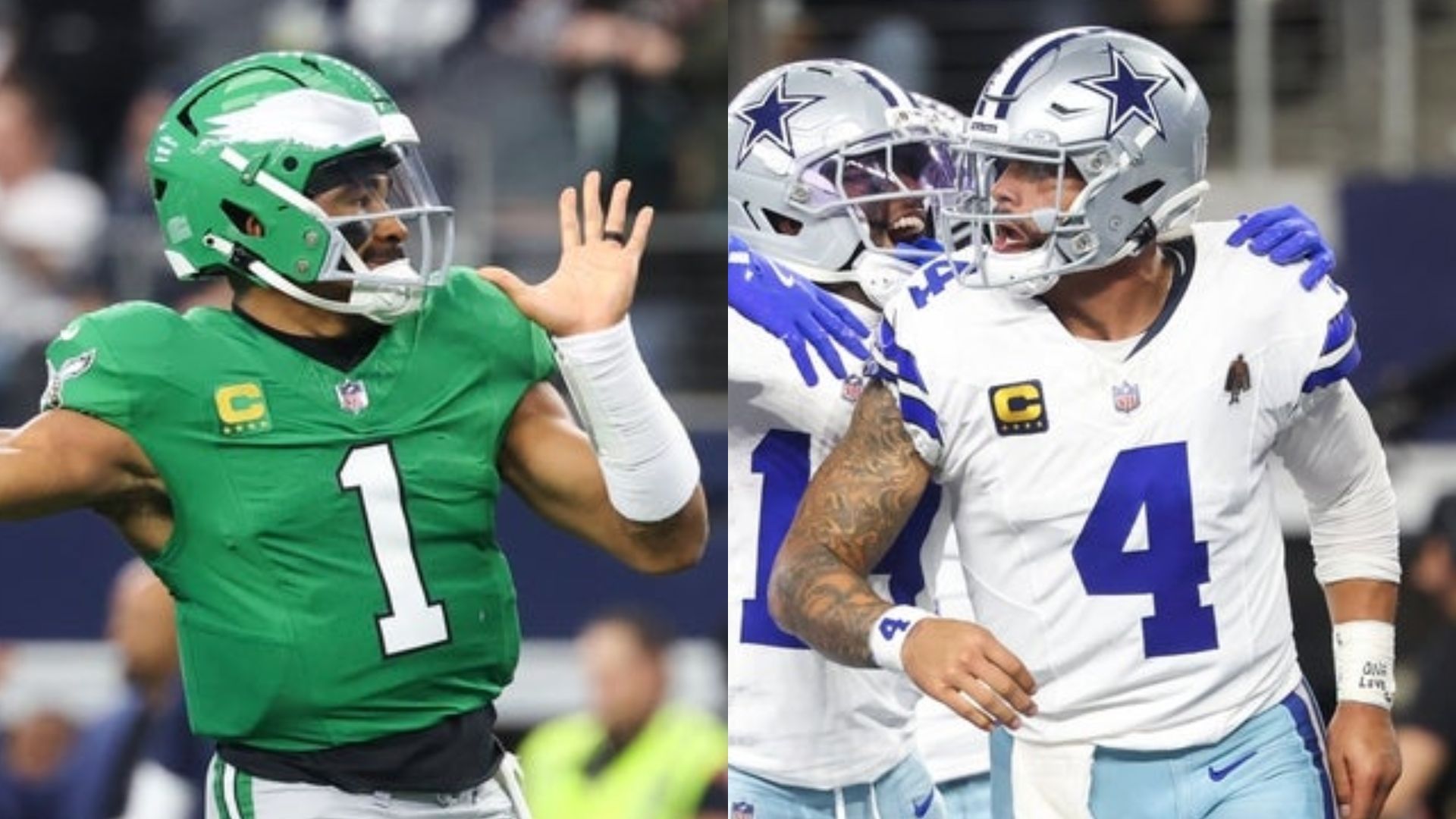 Jalen Hurts and Dak Prescott (Source: Imagn)