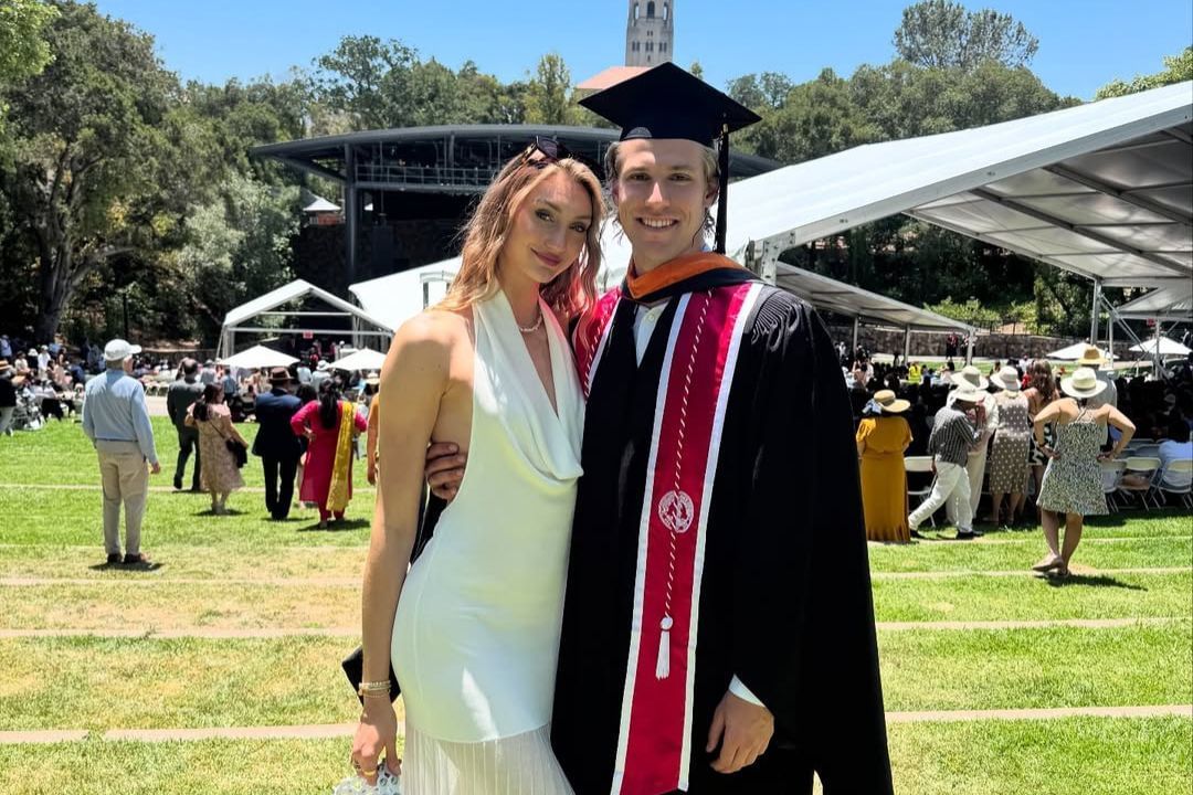 Cameron Brink Poses For Adorable Selfie With Fiance Ben Felter in Burgundy Leather Jacket on Stanford Return (Source: IG)