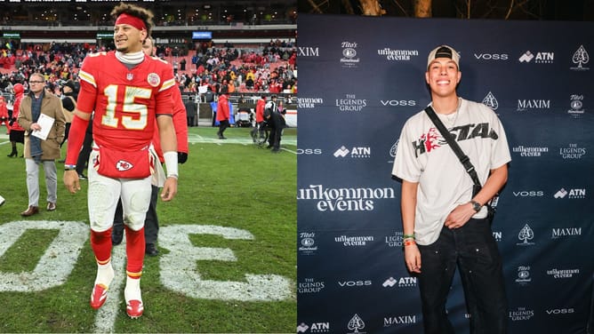 Patrick Mahomes' brother Jackson's sideline picture from Chiefs Thanksgiving game draws adorable reaction from Chris Jones' ex Sheawna