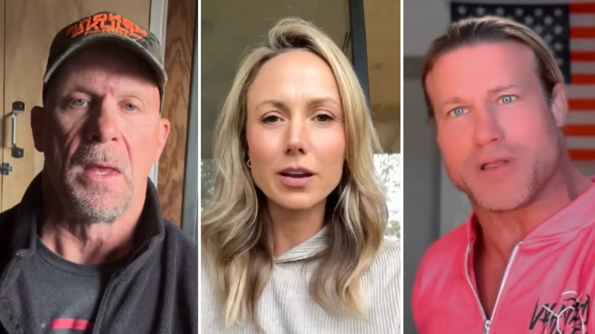 Stone Cold Steve Austin (left), Stacy Keibler (middle), Dolph Ziggler (right) [Image credits: stars