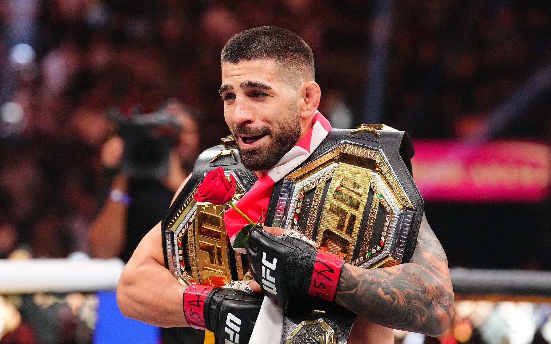 Ilia Topuria calls out Islam Makhachev. [Image courtesy: Getty]