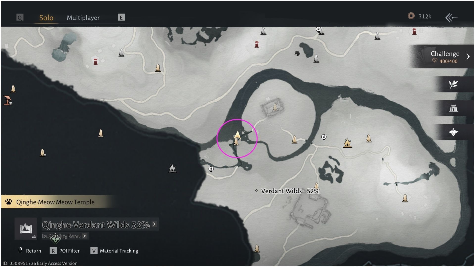The circled area is where you unlock fishing (Image via NetEase)