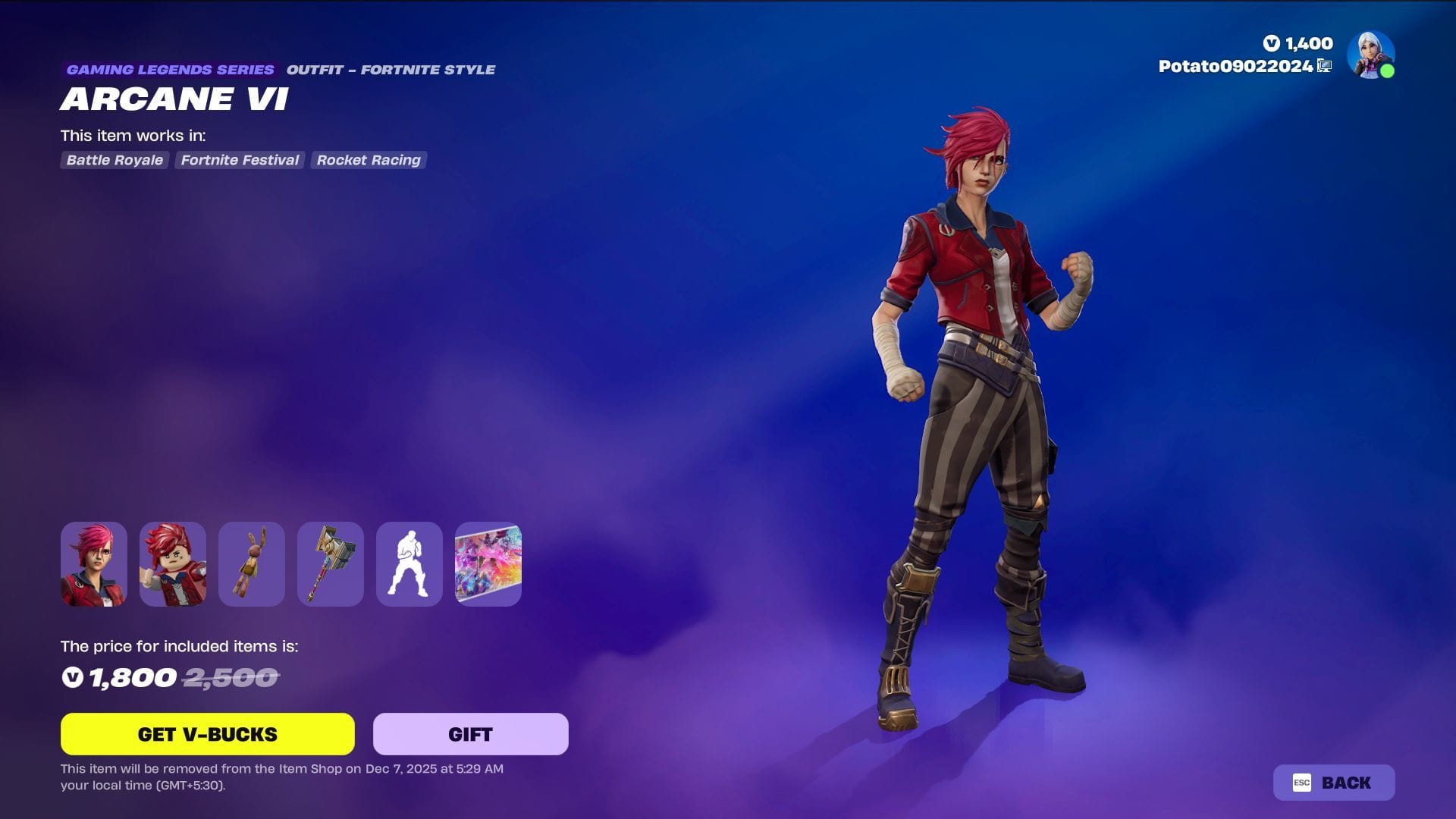 Arcane VI will remain listed until December 6, 2025 (Image via Epic Games)