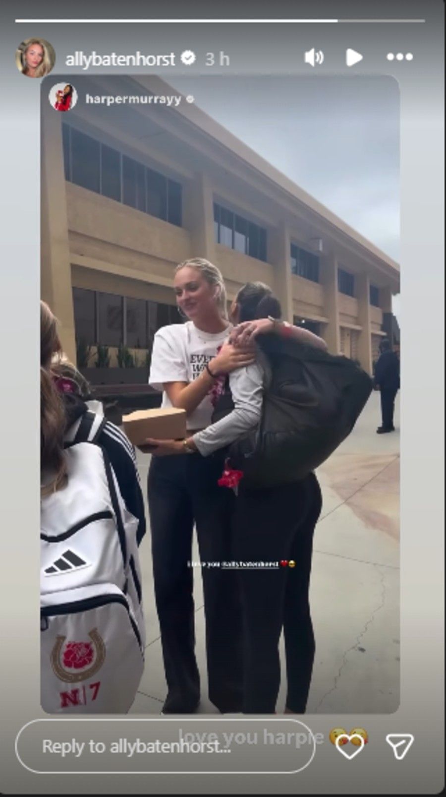 Screenshot of Batenhorst&#039;s Instagram story.