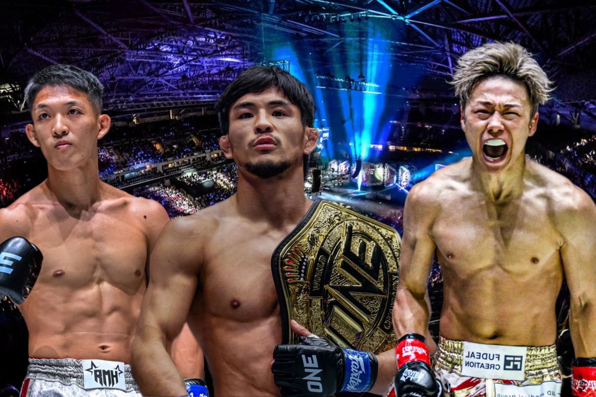 (From left) Masaaki Noiri, Yuya Wakamatsu, and Takeru Segawa. [Images: ONE Championship]