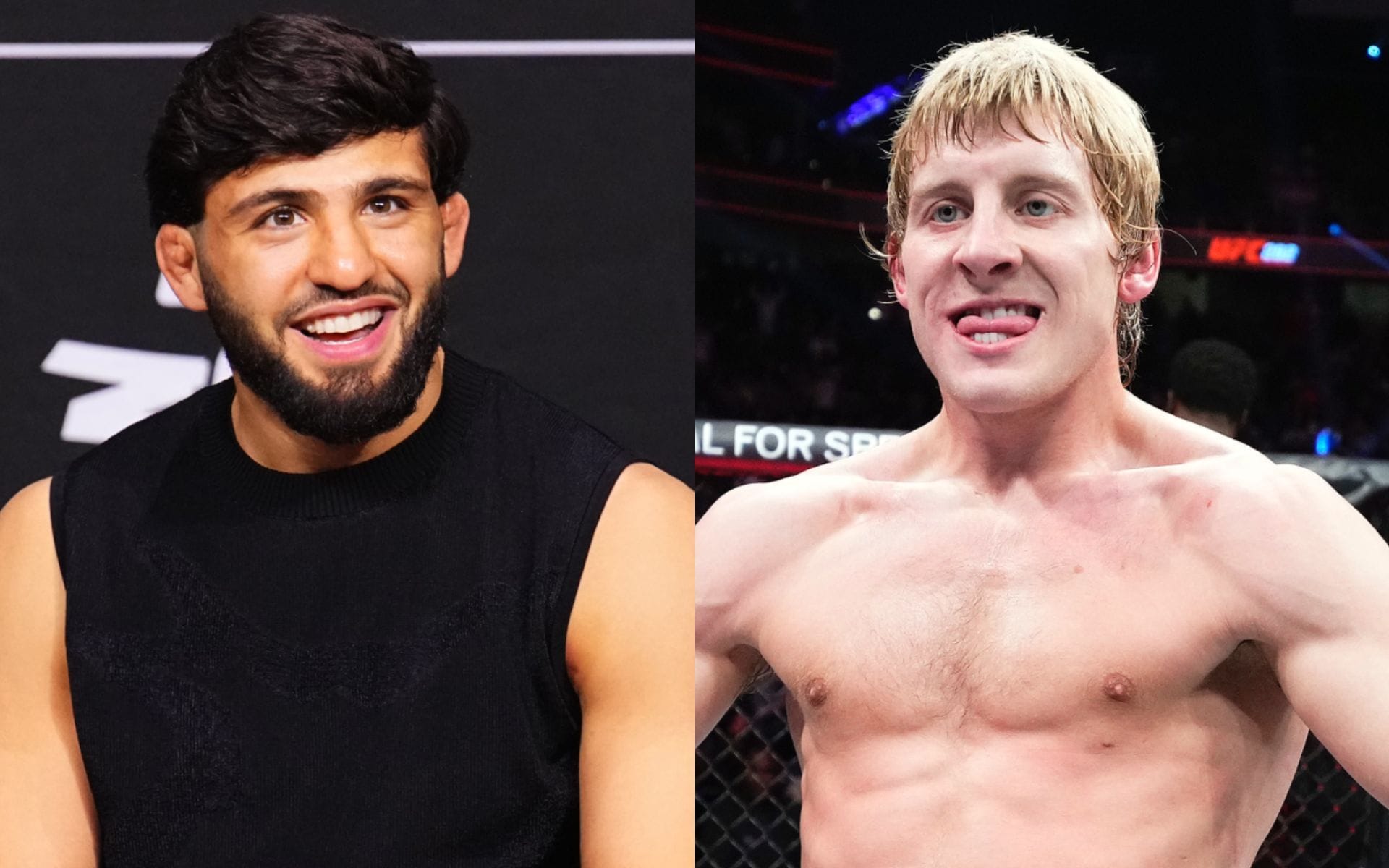 Paddy Pimblett (right) trolls Arman Tsarukyan (left) after UFC 324 announcement. [Images courtesy: Getty Images]