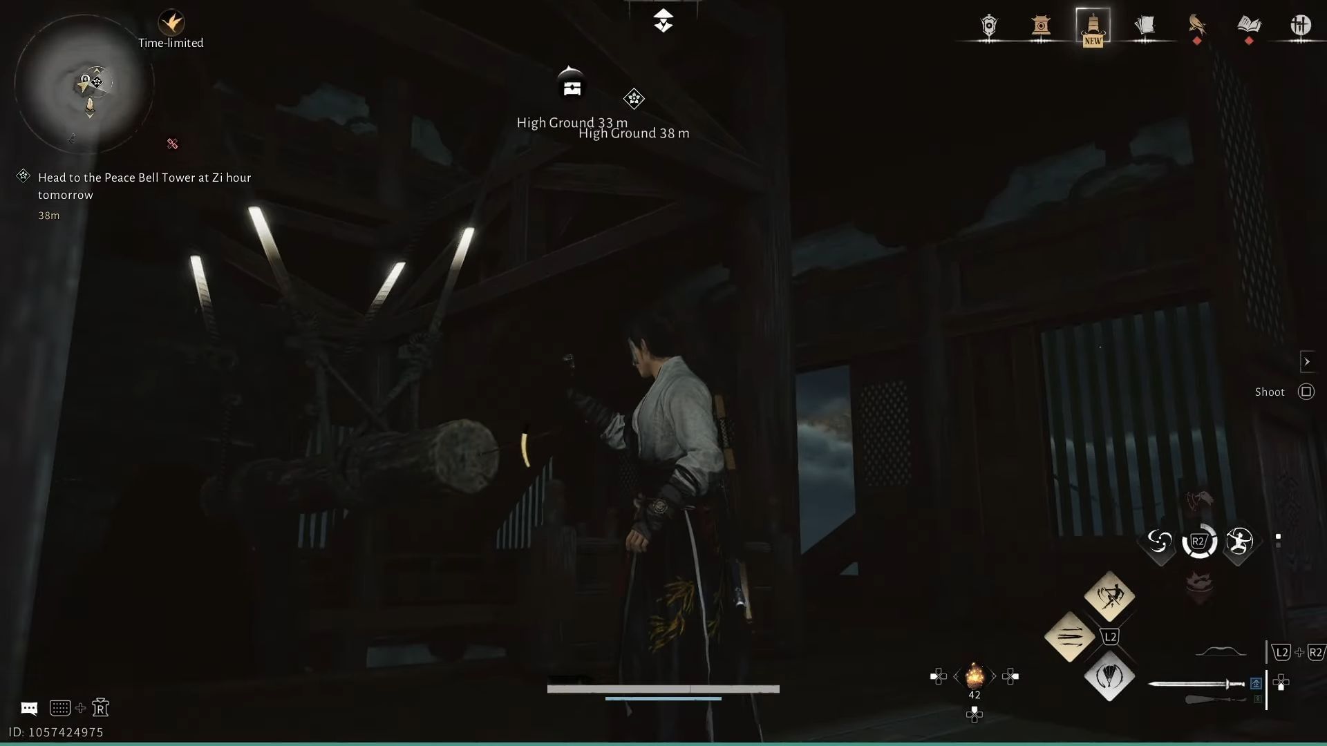 Bell of Demoncalm in Where Winds Meet (Image via NetEase Games || YouTube/@GuidingLight)