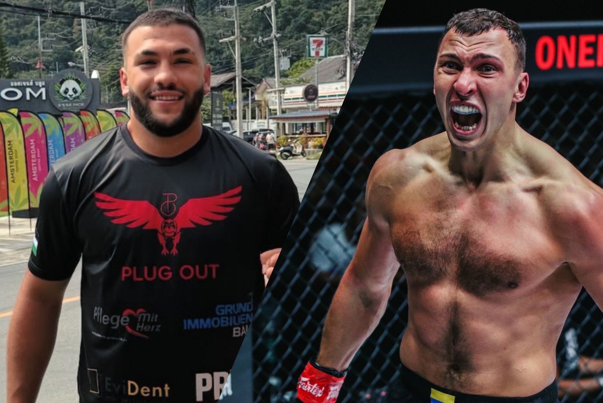 (From left) Samet Agdeve and Roman Kryklia. [Images: ONE Championship and Instagram @samet_agdeve]